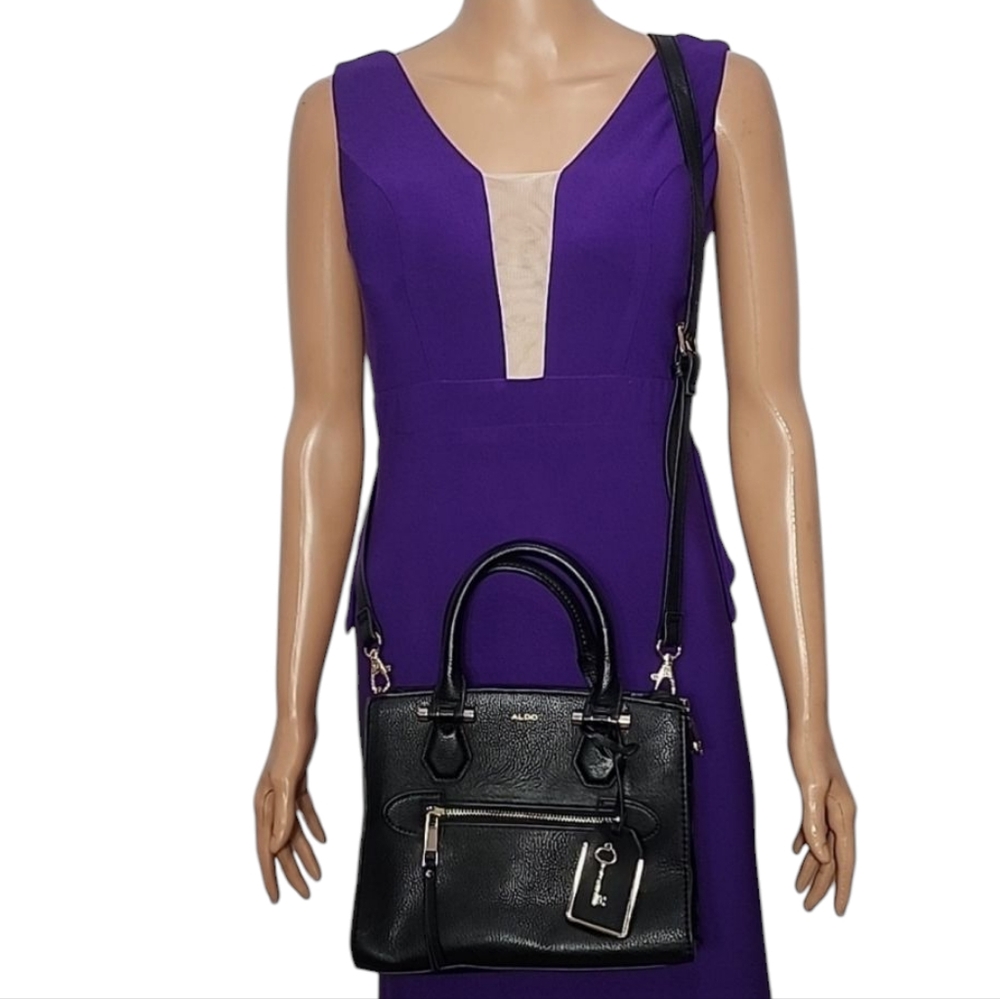 ALDO Black Solid Handheld Bag with Sling‎ Strap Crossbody - Picture 4 of 13